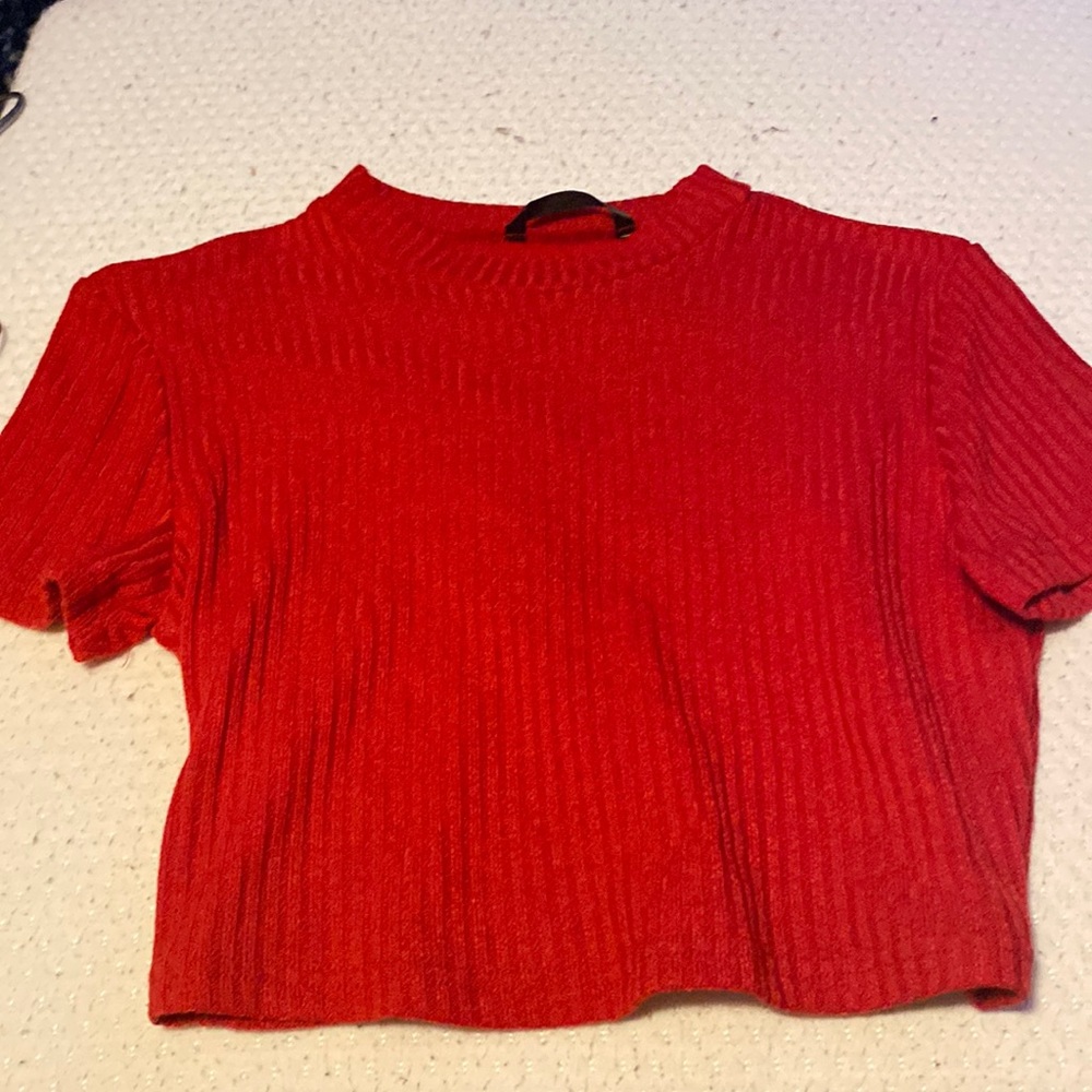 Red crop top size medium from shein